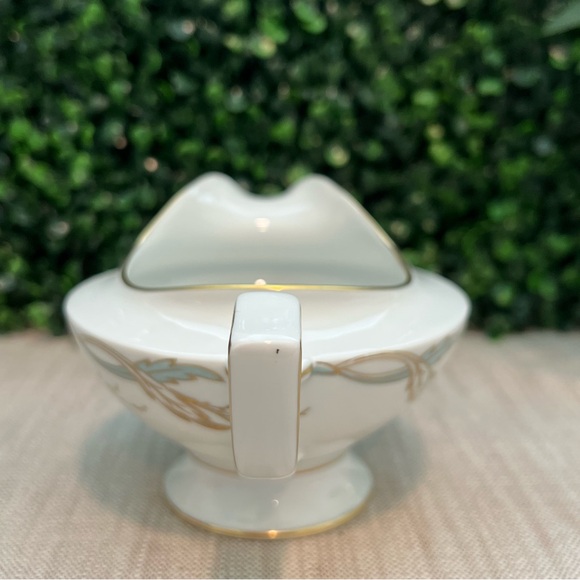 Royal Tettau Princess Blue Green Gold | Creamer & Covered Sugar Bowl Set Germany - Picture 6 of 16